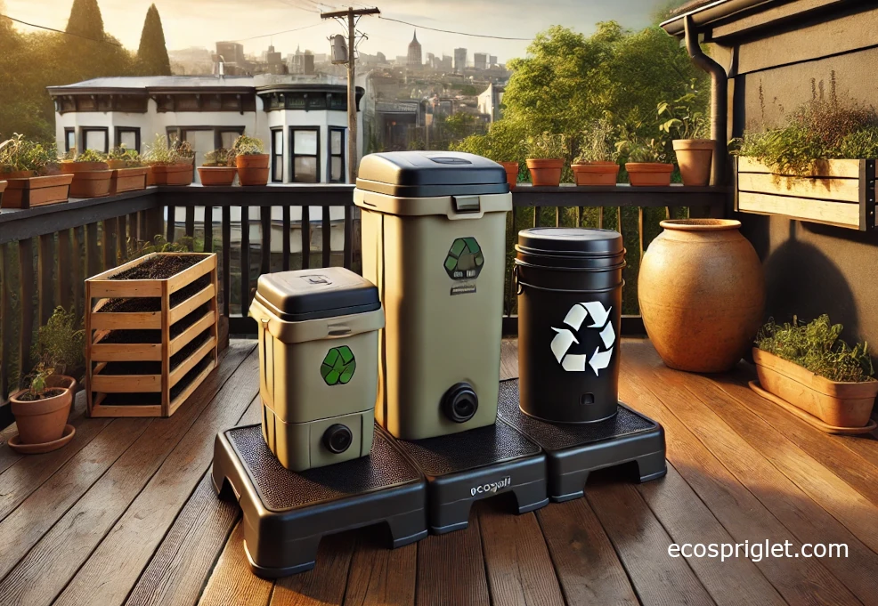 Compact compost bins for apartments